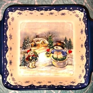 LTD Commodities - Snowman Baking Dish - Perfect Condition!